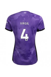 Liverpool Virgil van Dijk #4 Voetbaltruitje 3e tenue Dames 2023-24 Korte Mouw